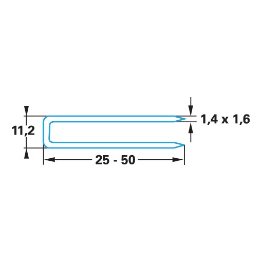 Klammern Typ B-II 11,2x35 mm verzinkt